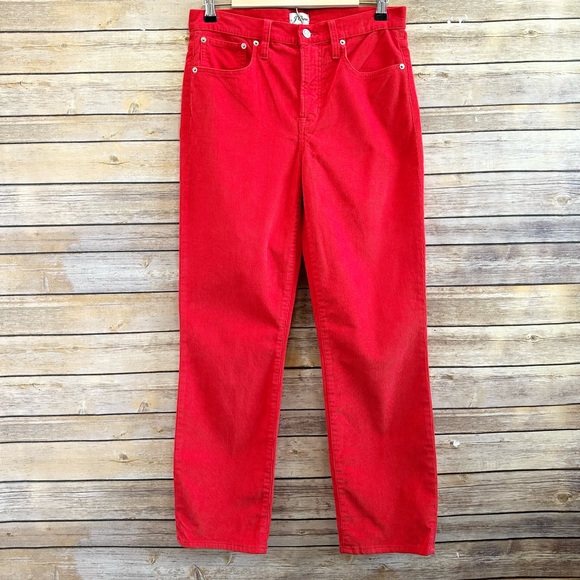 J. Crew Pants - J. Crew Pants Women’s Size 29 Red Vintage Slim Straight Corduroy NWT